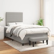 ΚΡΕΒΑΤΙ BOXSPRING ΜΕ ΣΤΡΩΜΑ ΑΝΟΙΧΤΟ ΓΚΡΙ 120X200 ΕΚ. ΥΦΑΣΜΑΤΙΝΟ 3136661