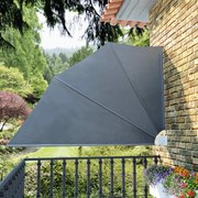 vidaXL Σκίαστρο Βεράντας Πλαϊνό Πτυσσόμενο Γκρι 160 x 240 εκ.
