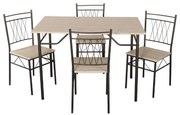 ΣΕΤ ΤΡΑΠΕΖΑΡΙΑΣ Fylliana 1125 SONOMA ΜΕ ΚΑΦΕ ΣΚΕΛΕΤΟ 112x72x75εκ