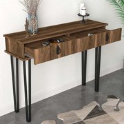 Κονσόλα Helsinki Megapap χρώμα καρυδί 120x35,5x90εκ.