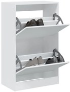 vidaXL Παπουτσοθήκη Λευκή 60x34x96,5 εκ. από Επεξεργασμένο Ξύλο