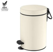 Χαρτοδοχείο 3lt Soft Closιng System Beige Mat Sanco Waste Bins 90689-M102