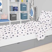 Σεντόνι Βρεφικό Με Λάστιχο Star 102 Blue DimCol Λίκνου 70x140cm 100% Βαμβάκι