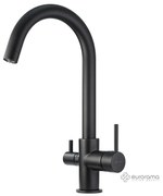 Eurorama FILTER TAP Μπαταρίας Κουζίνας για σύνδεση με ντεπόζιτο Black Matt