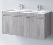 Σετ Πάγκου OMEGA GREY OAK 120cm με Διπλό Νπιτήρα S3BOM120GO0D S3BOM120GO0D