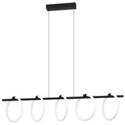 Φωτιστικό Οροφής-Ράγα Caranacoa 900563 78x23x110cm 5xLed 7W Black-White Eglo