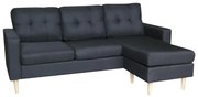 LIANA S BLACK ΥΦΑΣΜΑ ΓΩΝΙΑ 185Χ126X84εκ. ZITA PLUS 185Χ126X84εκ.