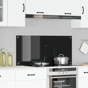 vidaXL Πίσω Πάνελ Κουζίνας Μαύρο 110 x 50 x 0.6 εκ. σκληρυμένο γυαλί