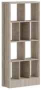 Βιβλιοθήκη Dividre sonoma oak μελαμίνης 80x30x181εκ Υλικό: PARTICLE BOARD 249-000049