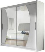 Ντουλάπα London IX συρόμενη-Leuko - 180.00Χ58.00Χ215.00cm