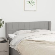 Κεφαλάρι με Πτερύγια Ανοιχτό Γκρι 147x16x78/88 εκ. Υφασμάτινο 3118766