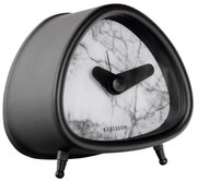 Ρολόι Επιτραπέζιο - Ξυπνητήρι Triangle Marble KA5865WH 8,5x8,5x5,5cm White-Black Karlsson Μέταλλο