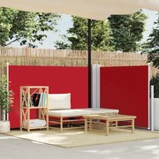 vidaXL Σκίαστρο Πλαϊνό Συρόμενο Κόκκινο 120 x 600 εκ.