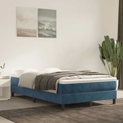 vidaXL Πλαίσιο Κρεβατιού Boxspring Σκούρο Μπλε 120x200 εκ. Βελούδινο