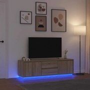 vidaXL Έπιπλο Τηλεόρασης με LED Sonoma Δρυς 160,5x41x50 εκ.