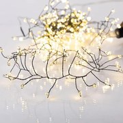 Eurolamp Σειρά Cluster - Φοίνικας 240 Mini LED Θερμό Σε Σιλικόνη Σταθερό 3m Πράσινο Σύρμα IP44 600-08081