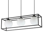 Κρεμαστό Φωτιστικό Οροφής 3xE14 Μαύρο Lingotto 304144 Ideal Lux 304144