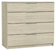 DRAWER Συρταριέρα με 4 Συρτάρια, Απόχρωση Sonoma  80x40x83cm [-Φυσικό-] [-Paper-] Ε759,2