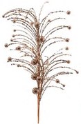 Vetur Κλαδί Με Glitter L104cm Και Μπαλίτσες Σαμπανιζέ-Χρυσαφί 13676