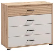 Κομότα - Συρταριέρα Modena  4F Artisan Oak - Cashmere 93x40x82 εκ.