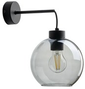 Απλίκα Φωτιστικό Τοίχου 1xE27 Γυαλί Cubus TK Lighting-10243-Φιμέ/Smoke 10243