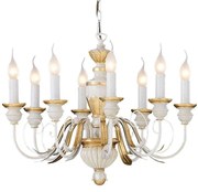 Φωτιστικό Οροφής-Πολυέλαιος Firenze 012872 64x45/105cm 8xE14 40W White-Gold Ideal Lux