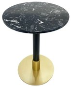 Βοηθητικό Τραπέζι DKD Home Decor 45 x 45 x 51 cm Μαύρο Μέταλλο Μάρμαρο