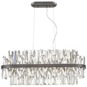 Φωτιστικό Οροφής - Ράγα Veronica 4315300 81x143cm 8xG9 28W Clear-Silver Viokef