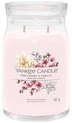 Αρωματικό Κερί Signature Pink Cherry &amp; Vanilla Large 1629986E 9,3x15,7cm Powder Pink Yankee Candle