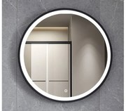Καθρέπτης Μπάνιου LED 80x80cm IP44 Omikron Nova Gloria-67-8081-Μαύρο 67-8081