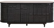Μπουφές Berber Ξύλο Μαύρος 160x38x75 εκ. - Μαύρο