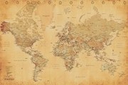 Αφίσα World Map - Antique Style