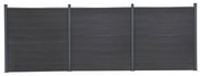 vidaXL Σετ Πάνελ Περίφραξης Γκρι 526 x 186 εκ. από WPC