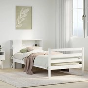 vidaXL Κρεβάτι Βιβλιοθήκη Χωρίς Στρώμα 100x200 εκ. Μασίφ Ξύλο Πεύκο
