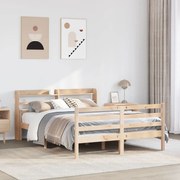 vidaXL Πλαίσιο Κρεβατιού Κεφαλάρι 150x200 εκ Μασίφ Πεύκο