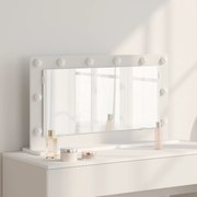 vidaXL Καθρέφτης Τουαλέτας με LED Φώτα Λευκό 80x45x18 εκ