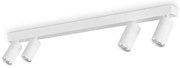 Φωτιστικό Οροφής - Ράγα Profilo 328188 90x5,5x14,5cm 4xGU10 28W White Ideal Lux