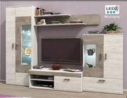 Σύνθετο Σαλονιού Karem με φωτισμό Led 270x184x45cm Oak Norte + Oak Blanco - GRA006