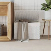 Καλάθι Πλυντηρίου με Καπάκι Λευκό 55,5 x 35 x 34εκ. Συνθ. Ρατάν - Λευκό