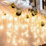 Χριστουγεννιάτικα Λαμπάκια 144 Led Βροχή 6μ Θερμό Λευκό Σταθερά Aca X08144121