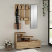 Έπιπλο Εισόδου Vesty 207527 Με Καθρέφτη 100x30x61cm Oak