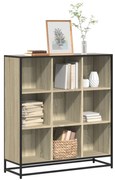 vidaXL Βιβλιοθήκη Sonoma Δρυς 97,5x33x107,5 εκ Επεξεργ. Ξύλο &amp; Μέταλλο