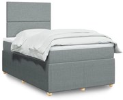 ΚΡΕΒΑΤΙ BOXSPRING ΜΕ ΣΤΡΩΜΑ ΑΝΟΙΧΤΟ ΓΚΡΙ 120X200 ΕΚ. ΥΦΑΣΜΑΤΙΝΟ 3294316