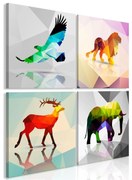 Πίνακας - Colourful Animals (4 Parts) 40x40