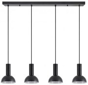 Κρεμαστό Φωτιστικό Οροφής 4xE27 Καμπάνες Adept Tube Homelighting 77-8560 Μαύρο