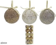 Χριστουγεννιάτικη Μπάλα Rose Gold 60mm Σετ 10Τμχ