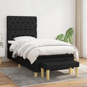 ΚΡΕΒΑΤΙ BOXSPRING ΜΕ ΣΤΡΩΜΑ ΜΑΥΡΟ 80 X 200 ΕΚ. ΥΦΑΣΜΑΤΙΝΟ 3137351