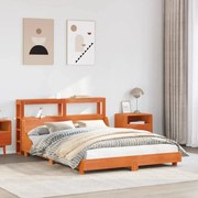 vidaXL Σκελετός Κρεβ. Χωρίς Στρώμα Καφέ Κεριού 120x190 εκ Μασίφ Πεύκο