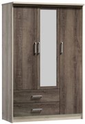 Ντουλάπα ρούχων τρίφυλλη OLYMPUS pakoworld χρώμα castillo-toro 120x57x183εκ