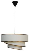 Φωτιστικό Οροφής 14-0282 1/Ε27 Φ40x95cm Τριπάτο Αμπαζούρ Cream Heronia Μέταλλο,Ύφασμα